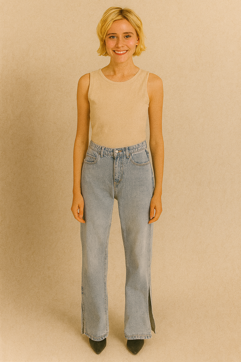 9F11844D-9C4D-4F3B-B40C-ED7E782D713A Wide leg open side jeans - Image 1