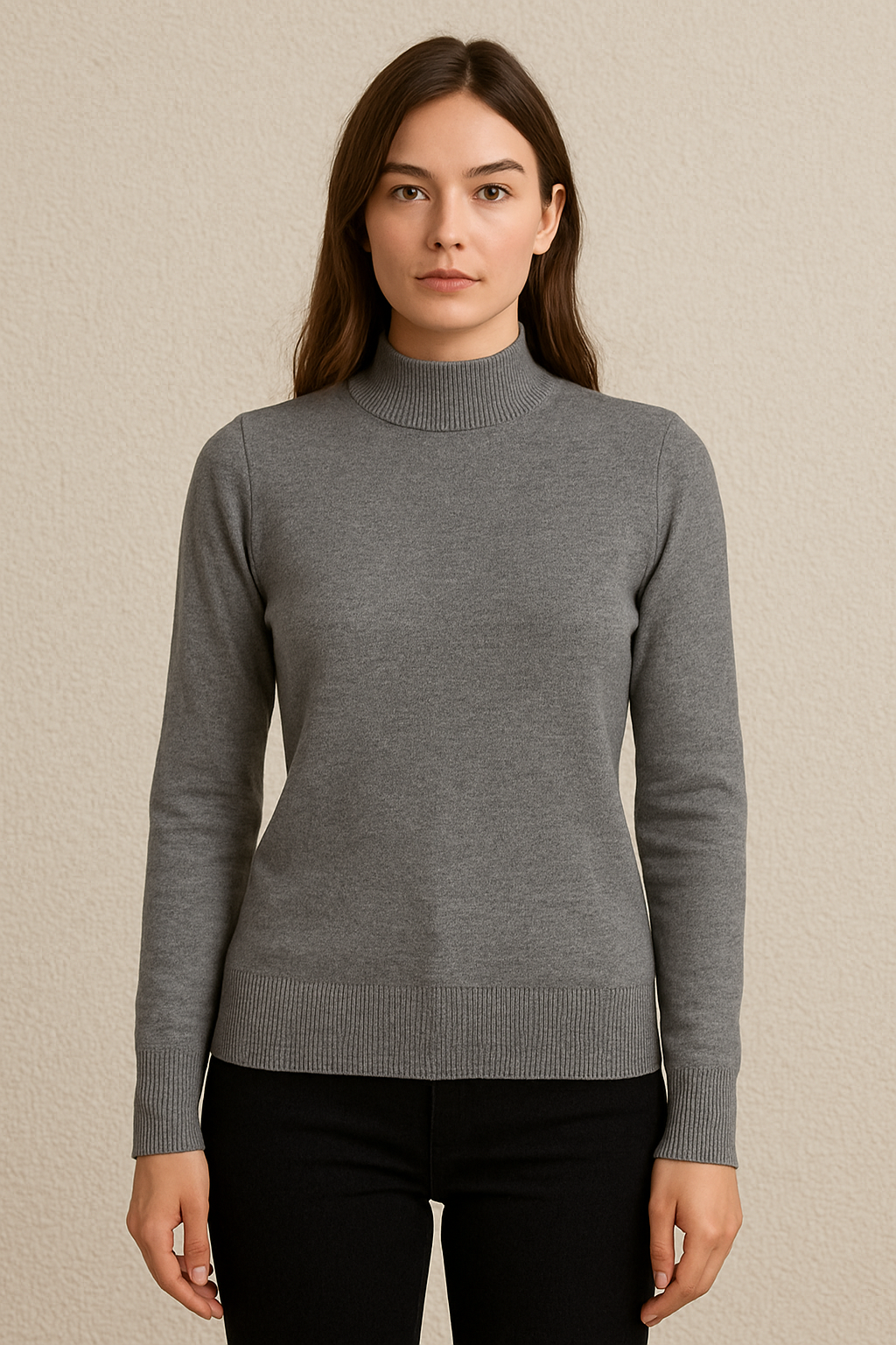 9F64BDE4-652A-4BEC-9712-456686C797C6 Half Turtleneck knitted sweater - Image 1