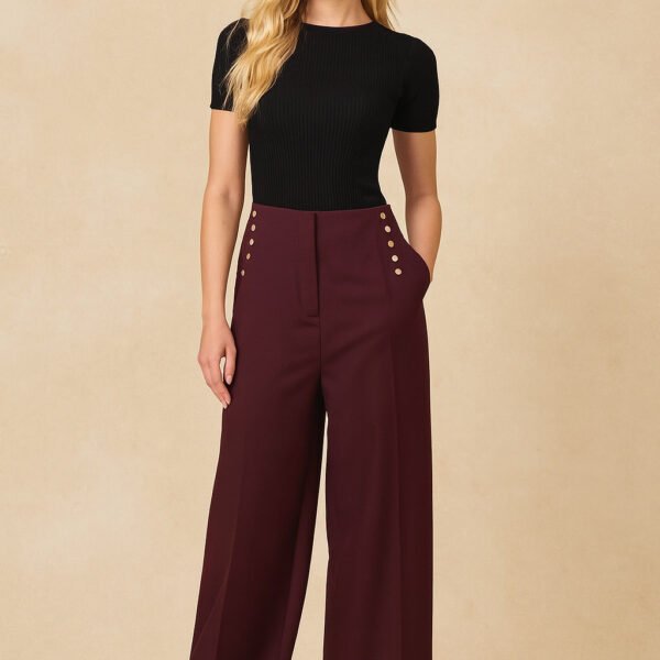 Palazzo Pants decorative buttons