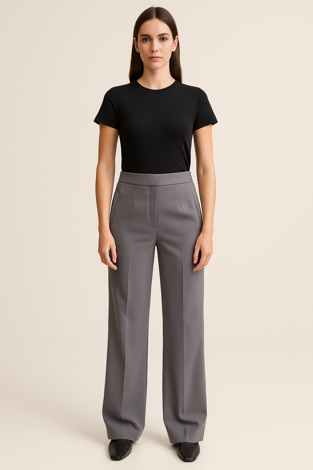 D3EB8D97-803A-435E-9E86-B9B1DCCBB1AD High waist wide leg trouser - Image 1