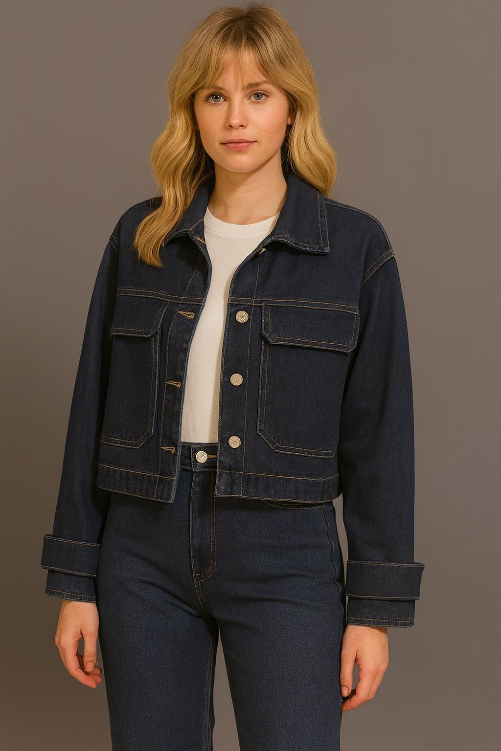 IMG-20251021-WA0017 Wide long sleeve denim jacket - Image 1