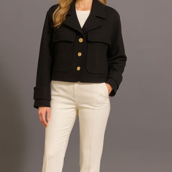 Broadcloth buttons jacket